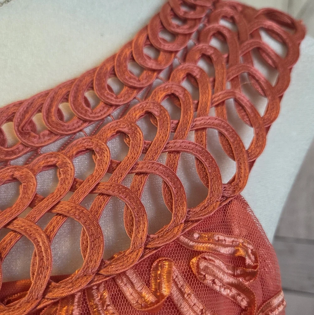 Jessica Howard Coral Embroidered  Dress - Picture 4 of 12